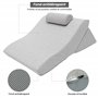 Kalicou Coussin de Lecture - Oreiller Dossier, Appui-tête Réglable, Mousse Mémoire de Forme, Housse Amovible Respirante & Antidé