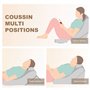 Kalicou Coussin de Lecture - Oreiller Dossier, Appui-tête Réglable, Mousse Mémoire de Forme, Housse Amovible Respirante & Antidé