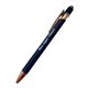 Stylo en métal bleu nuit gravé "Mon Super Témoin" livré avec sa petite pochette noire en velours