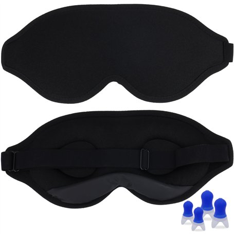 Kit Sérénité ǀ Kit Voyage Accessoires avec Masque de Nuit Occultant pour adulte & Bouchons d’Oreille Anti Bruit – Idéal Avion