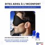 Kit Sérénité ǀ Kit Voyage Accessoires avec Masque de Nuit Occultant pour adulte & Bouchons d’Oreille Anti Bruit – Idéal Avion, R