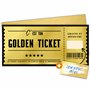 Milijou | Carte à gratter Ticket d'or | Golden Ticket | Carte d’embarquement cadeau surprise personnalisation destination
