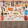 WONCROW ® Kit de Survie Militaire Complet XXL - Trousse de Secours Randonnée + Couverture de Survie + Allume Feu Sac Tactique Ma