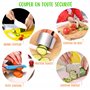 Kit Couteau cuisine enfant - Couteau enfant qui ne coupe pas - Couteau montessori - Set ustensile cuisine enfant avec protège do