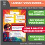 Lola et Louis (L&L) 10 Cartes Invitation Enfants avec Enveloppes pour fille et garçon • MESSAGE SECRET À GRATTER • Thème Super-H