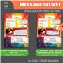 Lola et Louis (L&L) 10 Cartes Invitation Enfants avec Enveloppes pour fille et garçon • MESSAGE SECRET À GRATTER • Thème Super-H