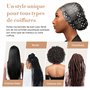 Bonnets De Bain Bogonoir Bonnet de Natation pour Cheveux Long Femme Homme Enfant Design Afro-Silicone Haute qualité- XS au Large