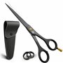 Ciseaux de barbier professionnels pour barbier et usage personnel (noir)