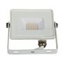 V-TAC 429 Projecteur 10W sécurité extérieur étanche avec Verre Gris Corps Blanc Samsung LED IP65 6400K 800 lumens, Die Cast Alum