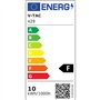 V-TAC 429 Projecteur 10W sécurité extérieur étanche avec Verre Gris Corps Blanc Samsung LED IP65 6400K 800 lumens, Die Cast Alum