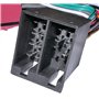 AERZETIX: Rallonge 16cm connecteur fiche ISO 16PIN 8+8 pour autoradio précâblée Faisceau Universel Alimentation+Son Haut parleur