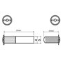 AERZETIX: 50 Ensembles vis d'assemblage mâle Femelle Meubles М4 15x27mm C41552