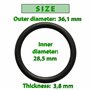 AERZETIX - C66390 - Lot de 2 bagues d'étanchéité, bouchon vissable de radiateur - matériau: FPM (caoutchouc fluoré) - compatible