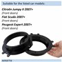 AERZETIX - C40955 - Lot de 2 Adaptateurs/Supports pour Haut-parleurs de Voiture Ø165 mm - côté de Montage portières Avant - Comp