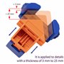 AERZETIX - C68476 - Lot de 4 Serres joint d'angle de menuisier 83x80x52 mm - presse d'angle - pince à angle droit 90° - outil de