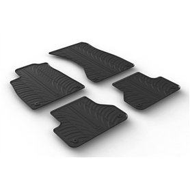 Gledring Set tapis de caoutchouc compatible avec Audi A4 11/2015- (T profil 4-pièces + clips de montage)