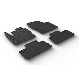 Gledring Set tapis de caoutchouc compatible avec Landrover Freelander II 2007- (T profil 4-pièces + clips de montage)