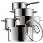 WMF Astoria 780556040 Ensemble de casseroles 5 pièces, Poêle haute avec couvercle (16/20/24), Poêle basse avec couvercle (20 cm)