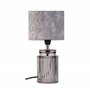 Pauleen 48213 Poser Classy Velvet Max. 20 Watt, Lampe de Chevet d’Aspect Glamour en Velours, E14, Satin, Gris, Verre fumé