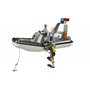 bruder 02507 - RAM 2500 Polizei Pick-up, module son et lumière, remorque avec bateau, 2 figurines - 1:16 Voiture d'intervention,