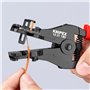 Knipex Pince à dénuder avec couteaux de forme noire laquée, gainées en plastique 180 mm 12 21 180