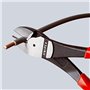 Knipex Pince coupante de côté à forte démultiplication noire atramentisée, avec gaines bi-matière 160 mm 74 12 160