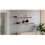 Alberts 805975 Console Jona | Support d'étagères murales en paire ou à l'unité | noir | Dimensions 40 x 220 x 40 mm