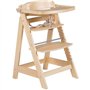 Chaise haute évolutive - ROBA - SIT UP CLICK & FUN - Plateau repas amovible - Hauteur réglable - Jusqu'a 70 Kg - Bois Naturel