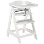 Chaise haute évolutive - ROBA - SIT UP CLICK & FUN - Plateau repas amovible - Hauteur réglable - Jusqu'a 70 Kg - Bois Laqué Blan
