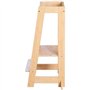 Tour d'apprentissage Montessori - ROBA - Bambou Certifié FSC - Réglable sur 3 niveaux de hauteur - Jusqu'a 80 Kg - Naturel