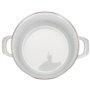 GSW 189965 Hortensia Lot de 5 casseroles en acier émaillé et plastique Blanc