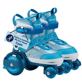 HUDORA Patins à roulettes My First Quad en différentes tailles & couleurs - Rollers à taille réglable de qualité pour enfants ju