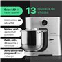 Profi Cook Robot de cuisine avec bol XXL de 12 L | Pétrin avec moteur Longlife Pro de 2500W | Boîte de vitesses en métal et écra