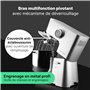 Profi Cook Robot de cuisine avec bol XXL de 12 L | Pétrin avec moteur Longlife Pro de 2500W | Boîte de vitesses en métal et écra