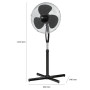 Clatronic Ventilateur sur pied Fan | silencieux | diamètre 40 cm | oscillation/rotation | hauteur et angle d'inclinaison réglabl
