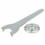 wolfcraft 2457000 Clé droite pour Meuleuse avec Ecrou M 14 Argent