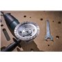wolfcraft 2457000 Clé droite pour Meuleuse avec Ecrou M 14 Argent