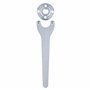 wolfcraft 2457000 Clé droite pour Meuleuse avec Ecrou M 14 Argent