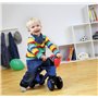 Lena 7168 Porteur My First Scooter, Porteur Bleu et Noir, Porteur bébé pour Apprendre l'équilibre et la Marche, bébé Marcheur d'