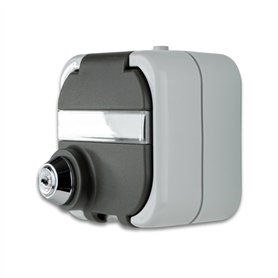 Rev Ritter 0510224555 AquaTop Prise apparente avec verrou de fermeture Gris