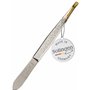 TITANIA Pince à épiler de Solingen (8 cm) – Fabriquée en Allemagne – Pince à épiler pour homme et femme – Pointe coudée dorée
