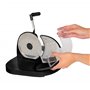 WENKO Trancheuse à pain manuelle E2X | Machine à couper le pain en ABS noir avec couteau en acier inoxydable | Accessoire de cui