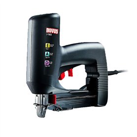 Novus Agrafeuse électrique professionnelle J-165 - Agrafeuse universelle à faible recul pour travaux & décoration - Cloueuse agr