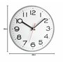 TFA Dostmann 60.3017.A Horloge Murale analogique avec trotteuse Grande et Facile à Lire, Design Plat Moderne avec Chiffres Noirs