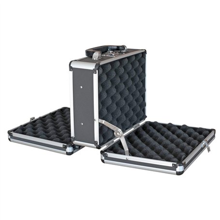 HMF 14411-02 Valise pour Deux Pistolets en Aluminium | Double Face | 31 x 26 x 15 cm | Noir
