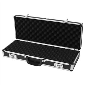 HMF 14433-02 Valise en Aluminium pour Armes à feu avec Serrure à Combinaison | 62 x 26 x 12 cm | Noir