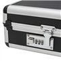 HMF 14433-02 Valise en Aluminium pour Armes à feu avec Serrure à Combinaison | 62 x 26 x 12 cm | Noir