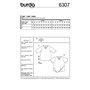 Burda B6307 Patron de Couture, Papier, Blanc, 46-60