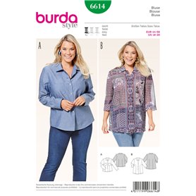 Burda B6614 Patron de Couture Chemisier Papier Blanc 19 x 13 x 1 cm