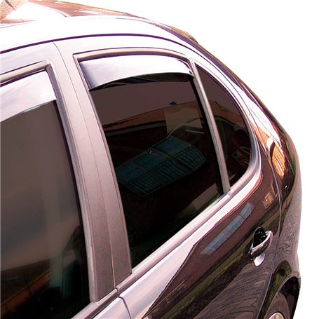 ClimAir Déflecteurs latéraux Master Noir (arrière) compatible avec Dacia Sandero/Stepway III 2021-